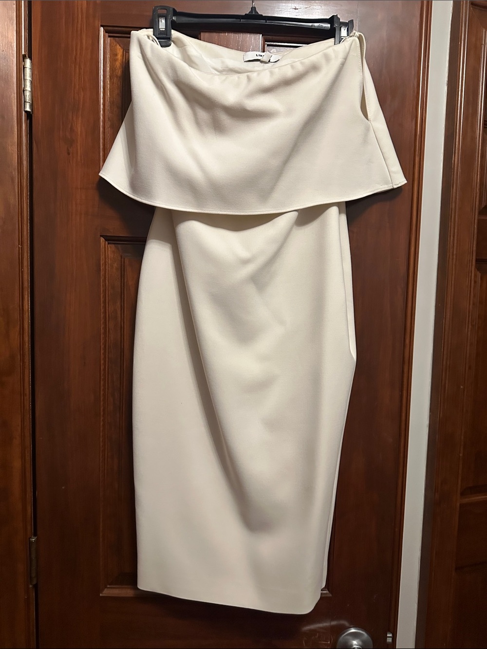 As Seen on Melania Trump! Likely White Off-Shoulder Midi Dress